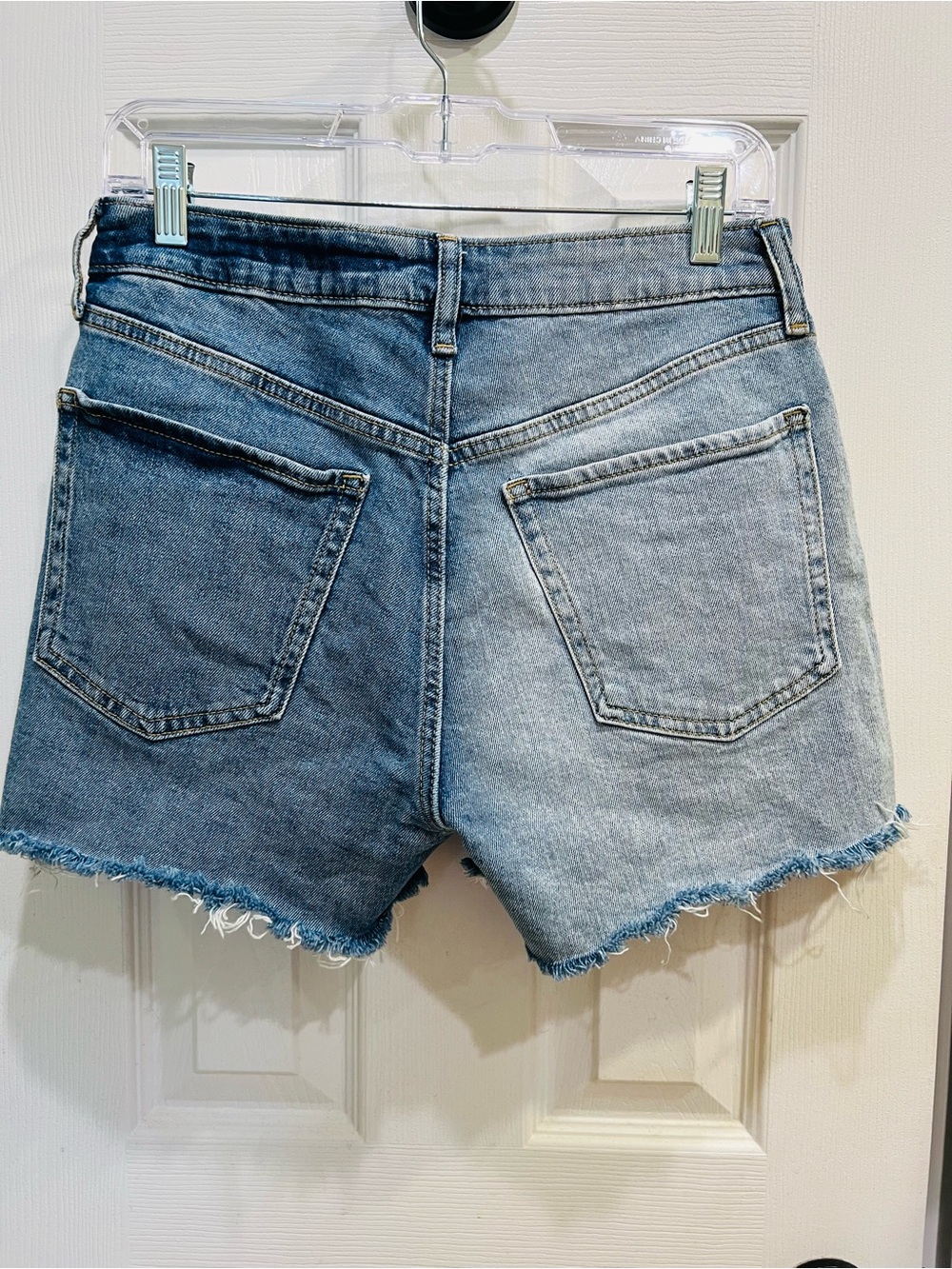 Old Navy Two-Tone Blue Cutoff Denim Shorts - Picture 2 of 3